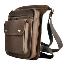 Мужские сумки высокого качества с заниженной талией из натуральной кожи, винтажная трендовая поясная сумка известного бренда, сумка через плечо