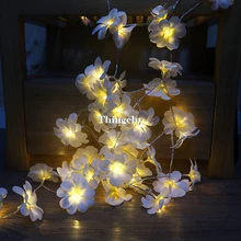 Creative DIY frangipani LED String Lights Battery floral holiday lighting, Event Party garland decoration,Bedroom home Decor Creative DIY frangipani LED String Lights Battery floral holiday lighting, Event Party garland decoration,Bedroom home Decor