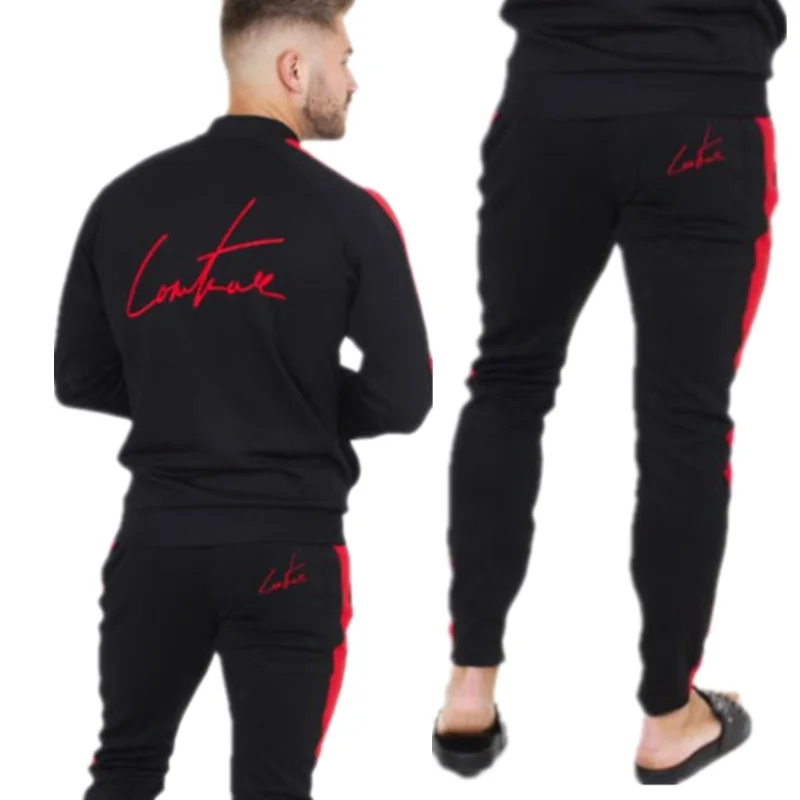 

Autumn Men Sets Fashion Sportswear Tracksuits Sets Men's Gyms fitness jacket+Pants casual Outwear Suits Chandal Hombre Completo