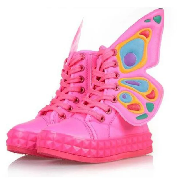 Child butterfly wings canvas shoes popular wings sneaker bright color