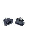 10Pcs Black Male Plug IEC320 C8 Power Socket Connector AC 250V 2.5A 2Pin ► Photo 3/6