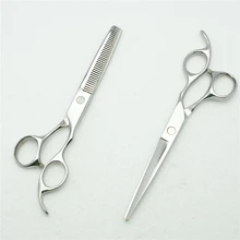 1006C 2 шт 5,5 ''/6,0''/6,5 ''индивидуальные лого Парикмахерские ножницы 440C прореживающие Ножницы Профессиональные человеческие ножницы для волос