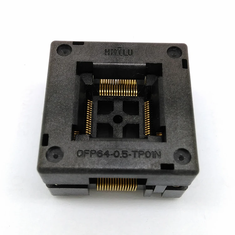 

QFP64 TQFP64 LQFP64 Open top Structure Burn in Socket Pitch 0.5mm FPQ-64-0.5-06 Test Flash Programming Adapter