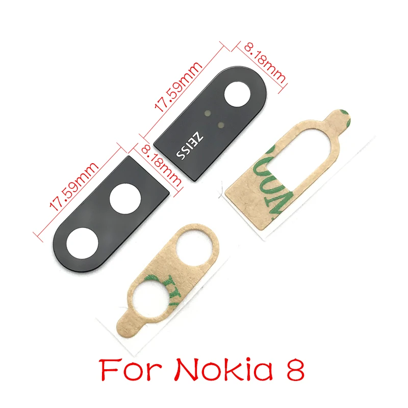 

2 pcs/lot New For Nokia 8 Rear Back Camera Glass Lens Cover with Ahesive Sticker Replacement Parts