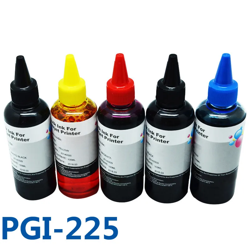 5x100ml PGI 225 CLI 226 Refill Ink Kit CISS Ink For Printer For Canon