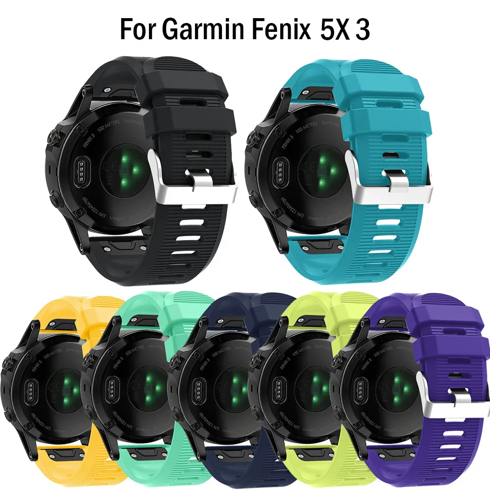 26 22 20 мм ремешок для Garmin Fenix 5X5 5S Plus 3 3 HR Forerunner 935 часы Quick Release силиконовые легко подходят ремешок на запястье