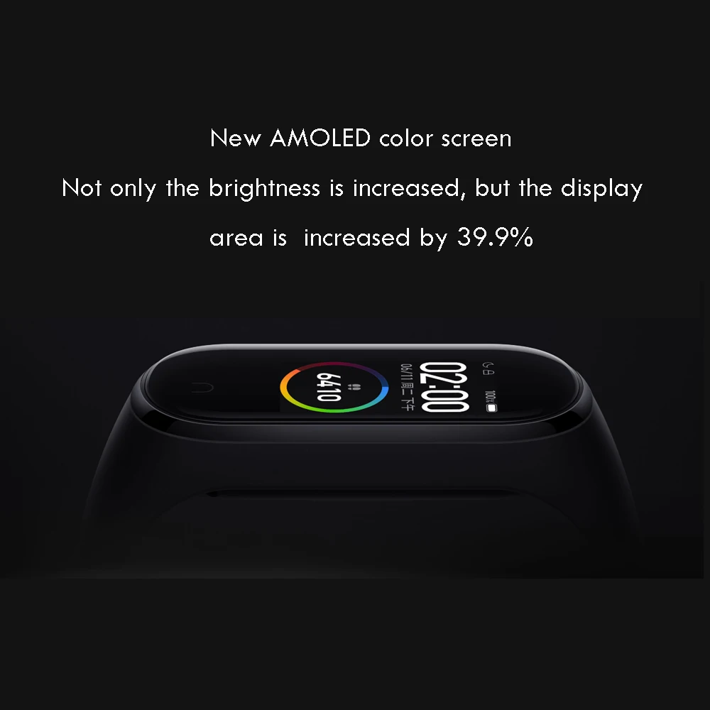 Xiaomi Mi браслет 4 Bluetooth 5,0 Фитнес браслет AMOLED цветной сенсорный экран Музыка AI пульс
