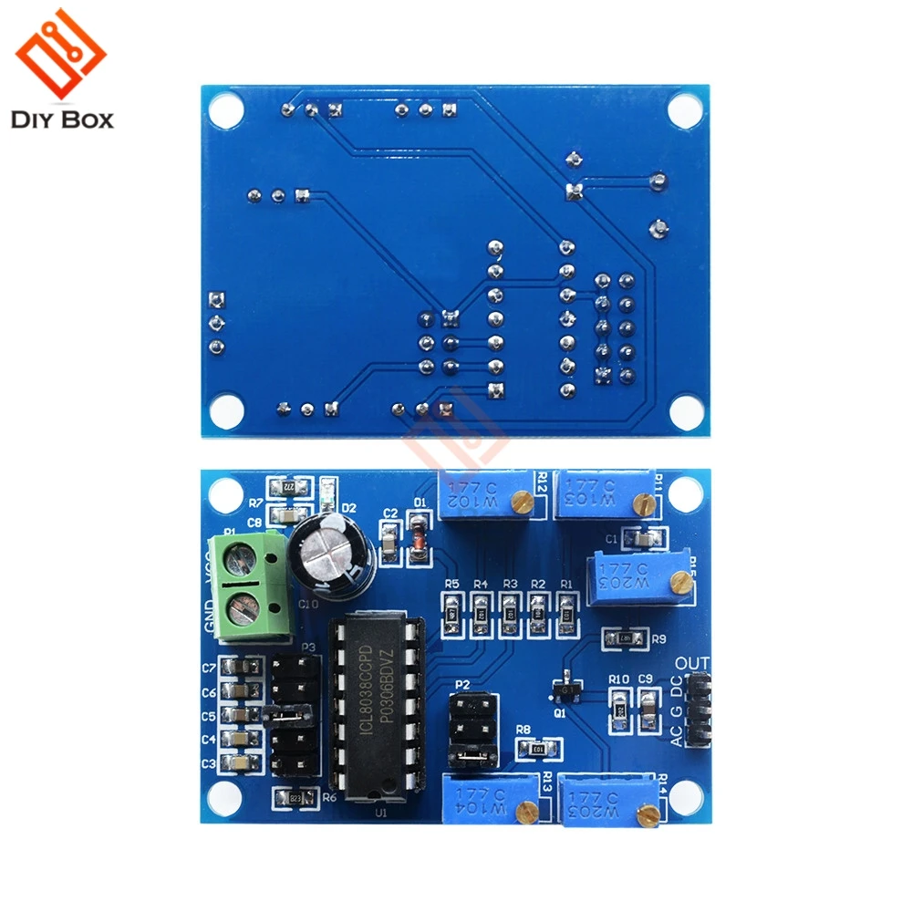 

ICL8038 Signal Generator Medium/Low Frequency 10Hz-450KHz Triangular/Rectangular/Sine Wave Generator Module 12V to 15V