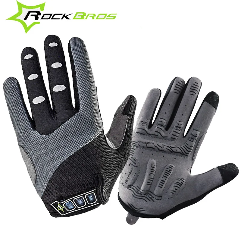 ROCKBROS Winter Cycling font b Gloves b font Gel Touch Screen Mountain Bike Bicycle MTB Guantes