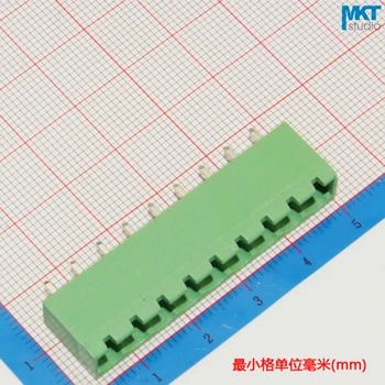 

100Pcs 9P 5.08mm Pitch Cover Sides Vertical Straight Pin Male Wire Terminal Block Connector