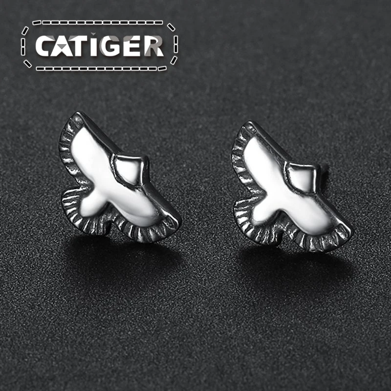 

Punk Eagle Stud Earrings 316L Stainless Steel Bird Animal Stud Earrings