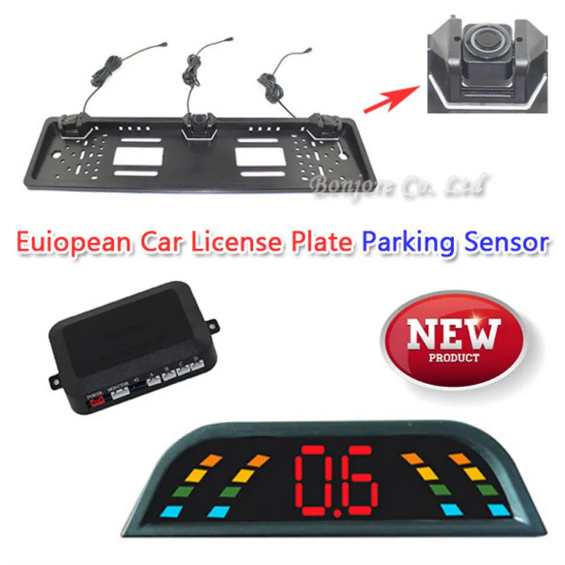 

Koorinwoo Car Parking Sensor European license plate Parking Sensors System BIBI Sounder Alarm Security System Assist Parktronic