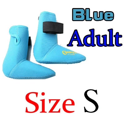 3 мм Неопреновая Обувь для подводного плавания, носки для подводного плавания, пляжные ботинки, гидрокостюм, предотвращающий появление царапин, согревающий, нескользящий, для зимнего плавания - Цвет: S Blue