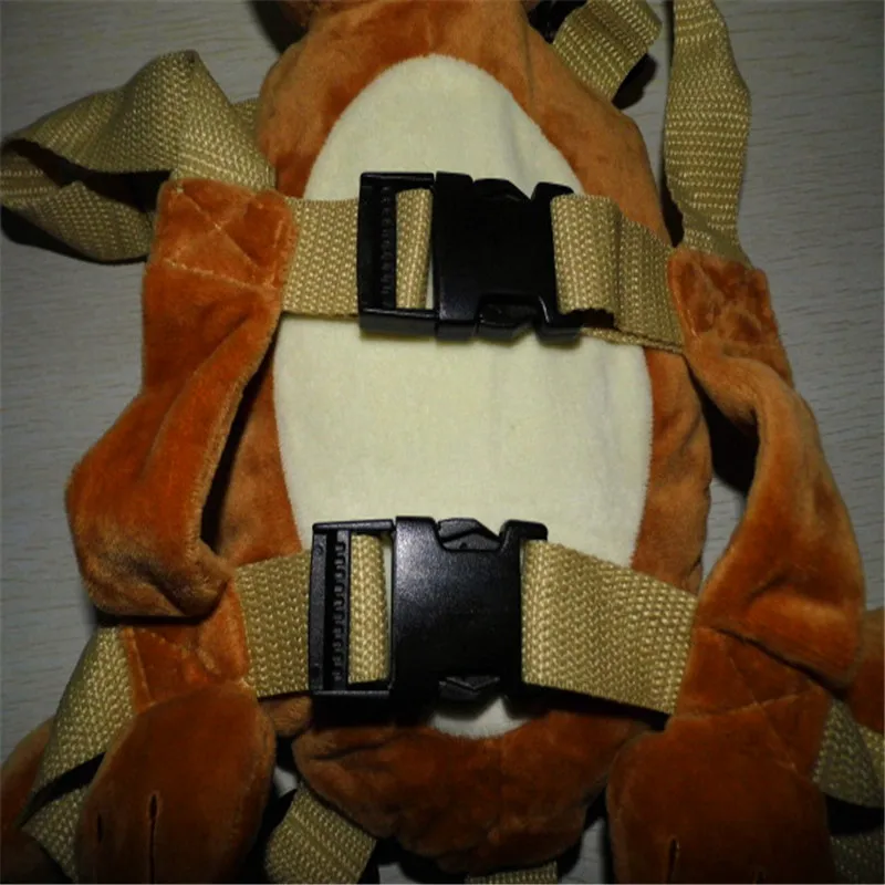 Коричневая собака приятель Голдбаг животных 2 в 1 ремни плюшевая игрушка-Рюкзак Детские Жгут детская школьная сумка