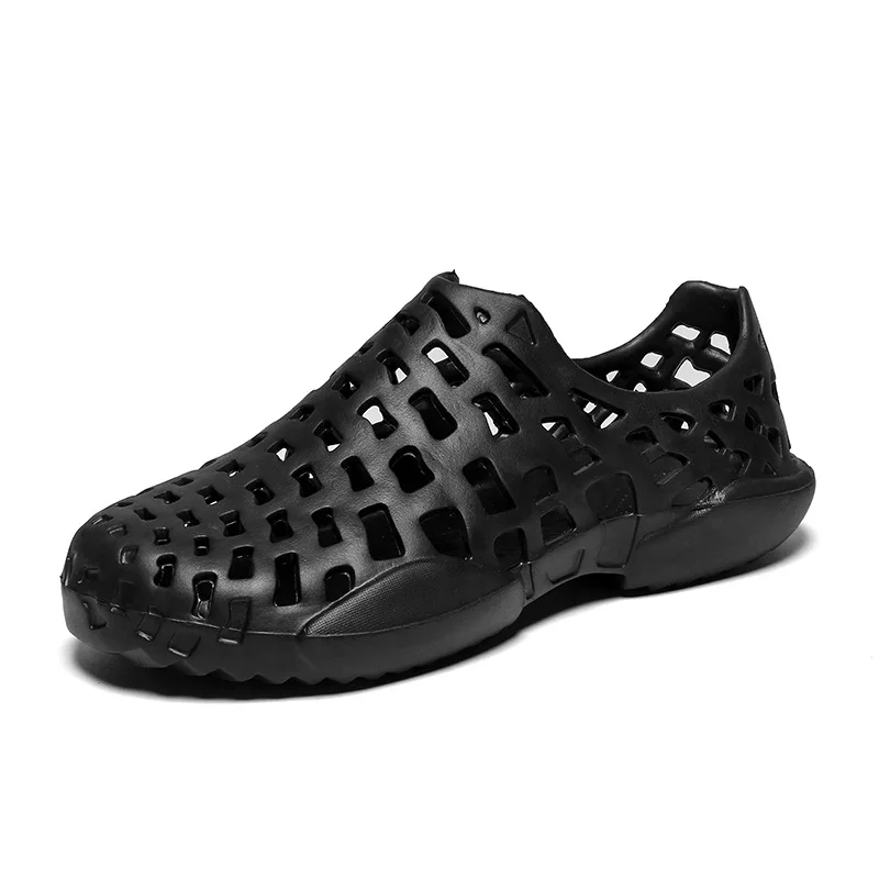 

Fashion men's high quality breathable hole sandals comfortable wear bag with beach slippers men's non-slip casual sandals