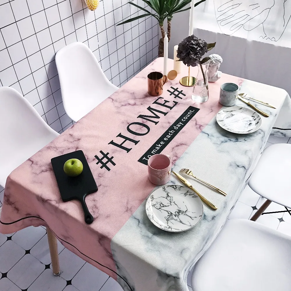 Buy Marble Home Printed Tablecloth Rectangle Table Cloth Outdoor Table Cover
