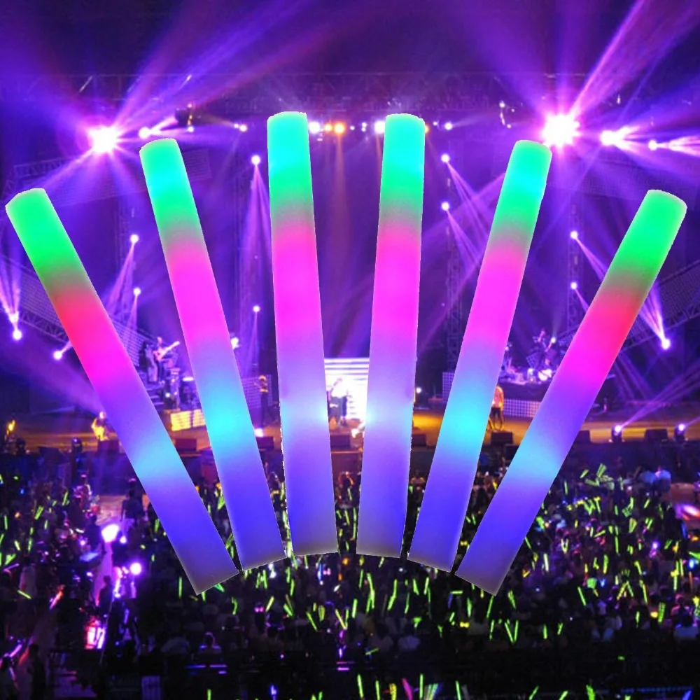 

LED Colorful Concert Party Club Cheer Sponge Glowsticks Light Glow Sticks Festival Party Christmas Decoration