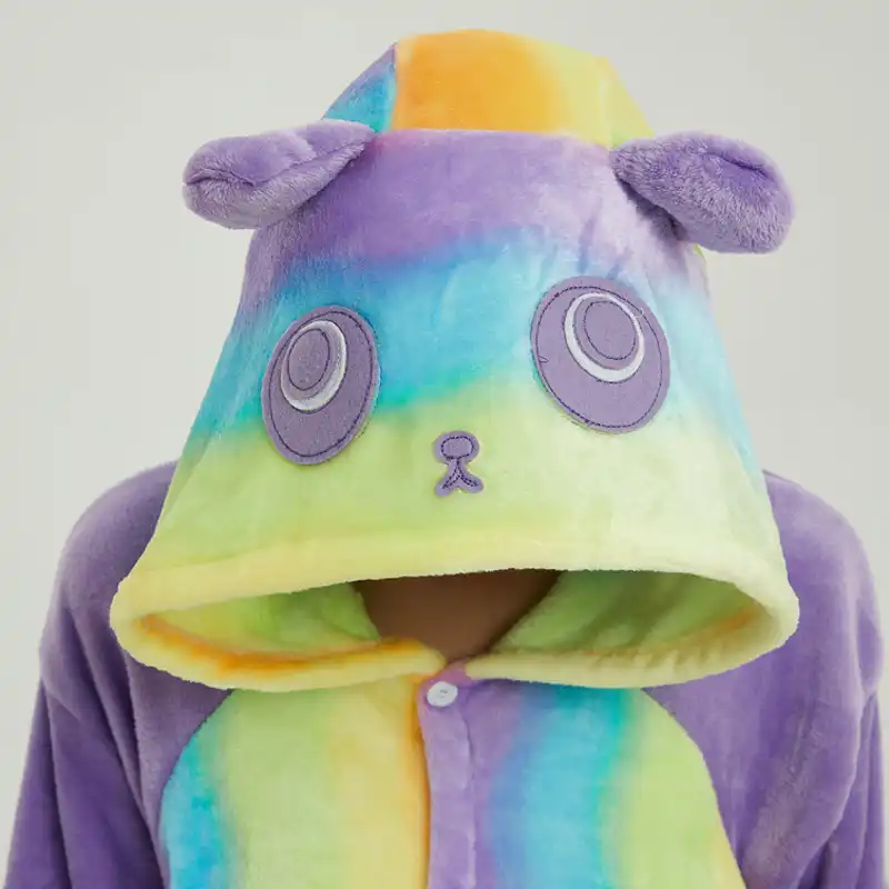 care bear Пижамы с радужной пандой кигуруми женские тапочки для взрослых комбинезон