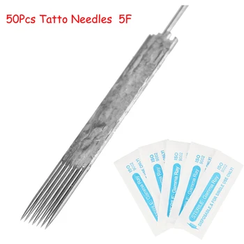 

BEAUTY7 50Pcs 7F Tattoo Needles Disposable Sterilized Tattoo Tips Eyebrow Eyeliner Eyebrow Lips Permanent Makeup Tattoo Machine