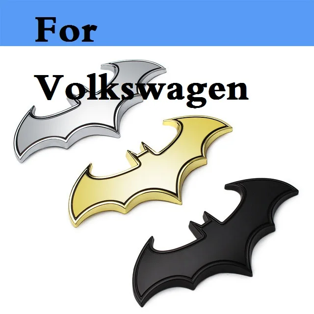 

3D Metal Cool bat Car stickers batman badge emblem decal for Volkswagen Jetta Lupo Lupo GTI Passat CC Passat R Phaeton Pointer