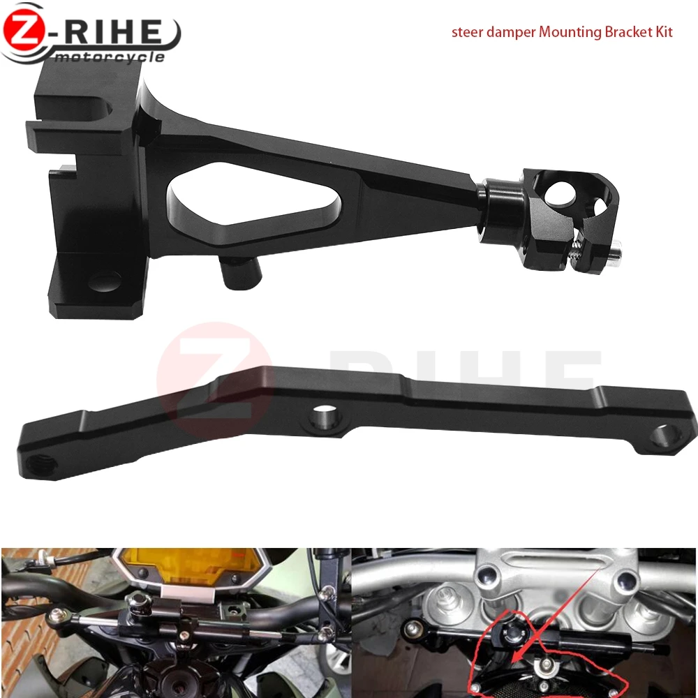 Motorcycles Accessories For Yamaha MT09 MT-09 FZ-09 2013-2017 Adjustable Steering Stabilize Damper Bracket Mount Support Kit