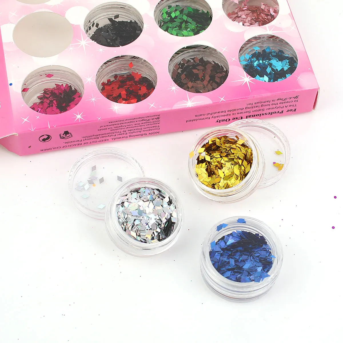 DoreenBeads смола ювелирных изделий DIY ремесло оболочки флэш мусор наполнения материал многоцветный 1 комплект(12 коробок/комплект - Цвет: 3