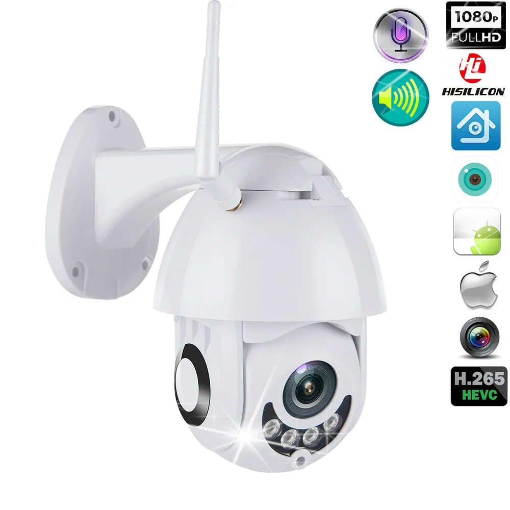1080P WIFI Camera Outdoor PTZ IP Camera H.265+ Speed Dome CCTV Security Cameras IP Camera WIFI Exterior 2MP IR Home Surveilance