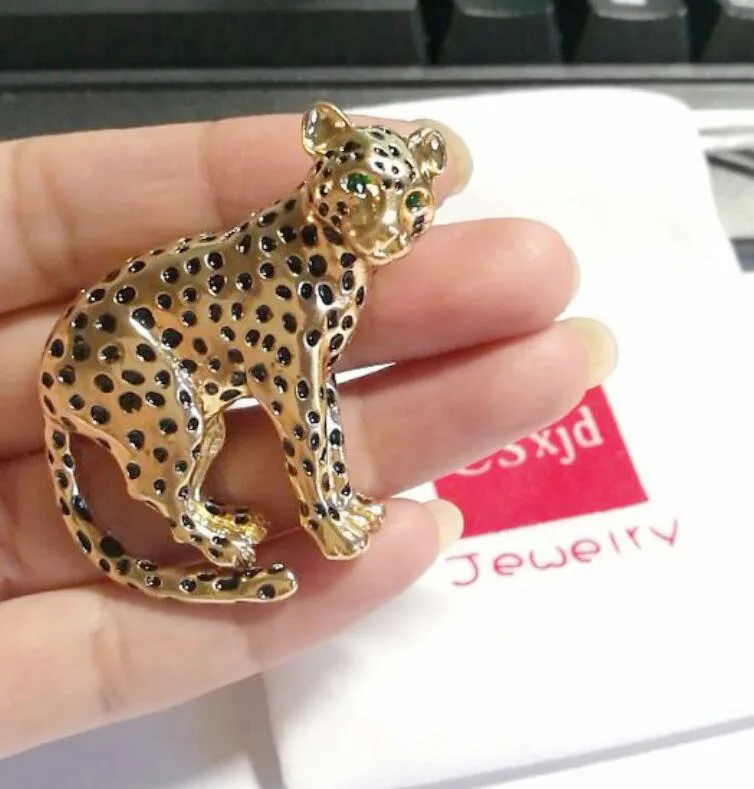 CSxjd новая леопардовая брошь винтажные броши в виде животных милые Рождественские сувениры