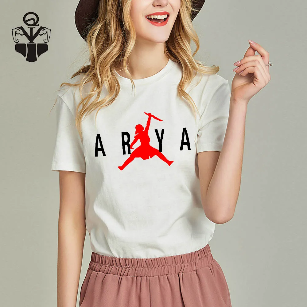 

QIM Arya Not Today Women T-Shirt Print Game of Thrones Casual Summer Top Tees For Women Fashion T-shirt Casual T-shirt