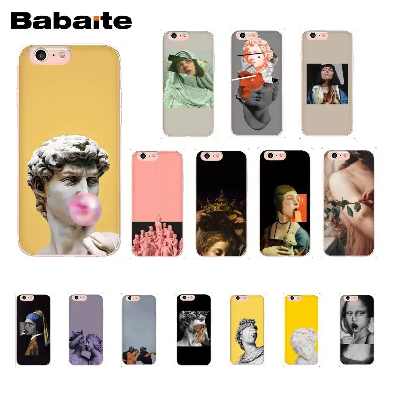 Желтый винтажный пластырь статуя Давида искусство da vinci Pulp PhoneCase для iphone 11 12 Pro X XS