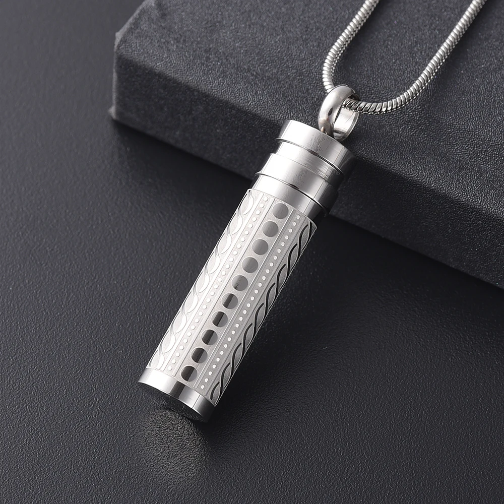 IJD11942 Secrest Stash Cylinder Memorial Jewelry Hold Pet&Human Funeral Ashes Keepsake Cremation