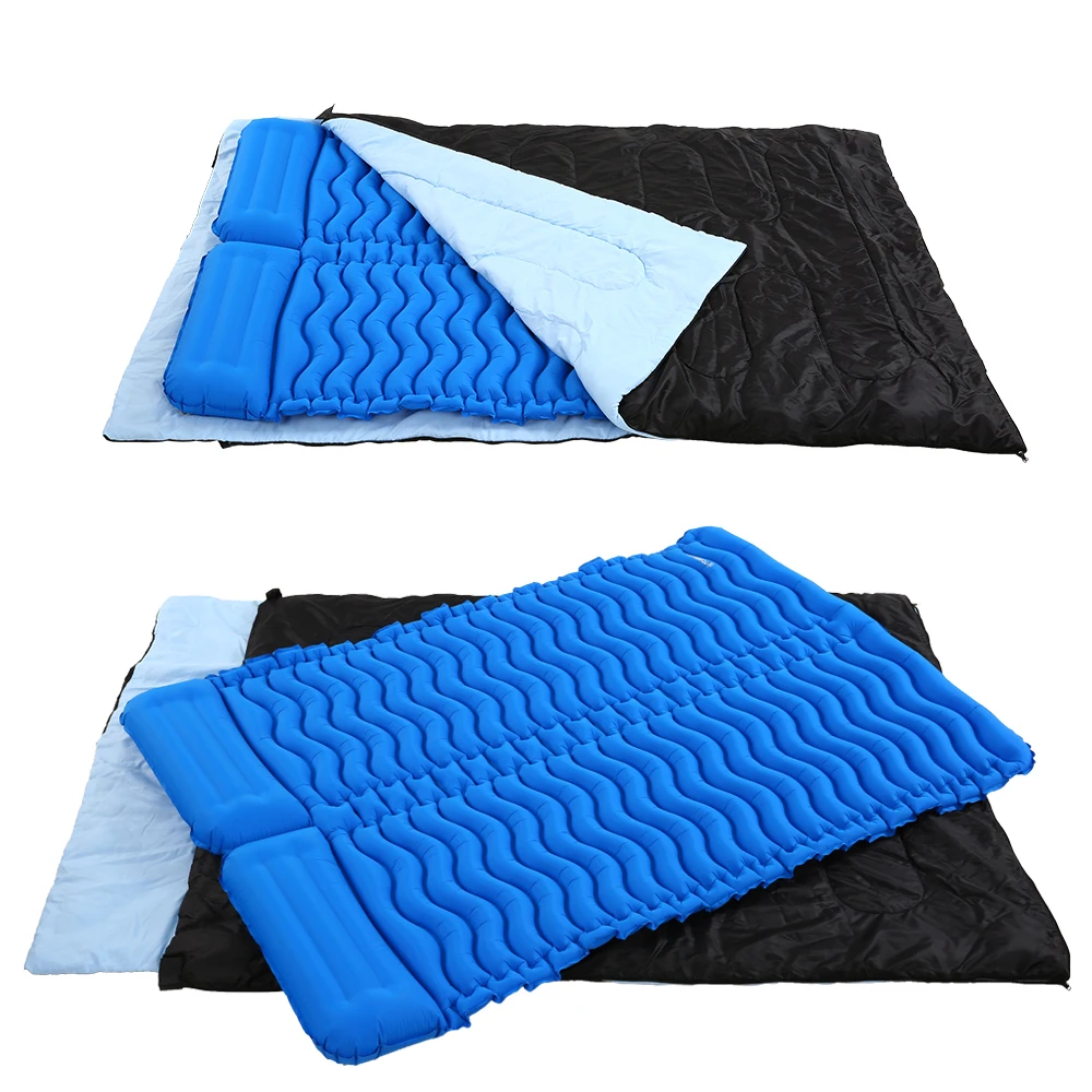 TOMSHOO 2 человека Открытый двойной спальный коврик ультра-светильник портативный матрас надувная подушка коврик кемпинг коврик с подушкой