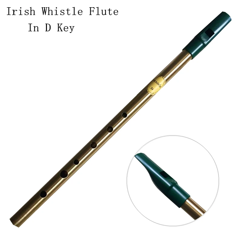 النحاس الأيرلندية صافرة الناي D مفتاح ايرلندا Feadog الناي القصدير Pennywhistle المعادن Dizi Feadan 6 حفرة الموسيقية أداة شحن مجاني