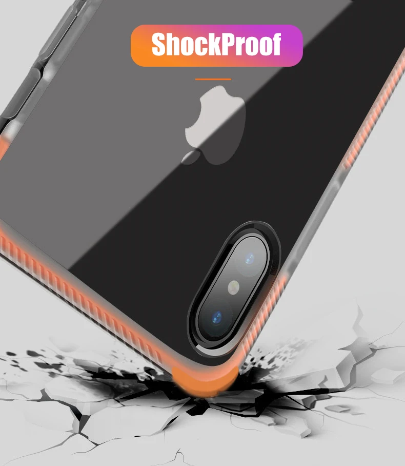 Двухслойный противоударный Прозрачный чехол для iphone 11 Pro X XR XS MAX 10 7 8 6s 6 Plus 6D Gasbag полный корпус мягкий чехол для samsung S9