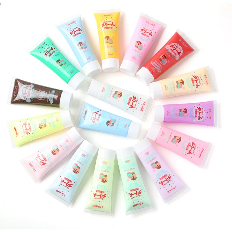 

Simulation Cream Soil Handmade DIY Material Mobile Phone Case Shell Simulation Cake Glue Drop 50ml Phone Beauty Decoration Paint