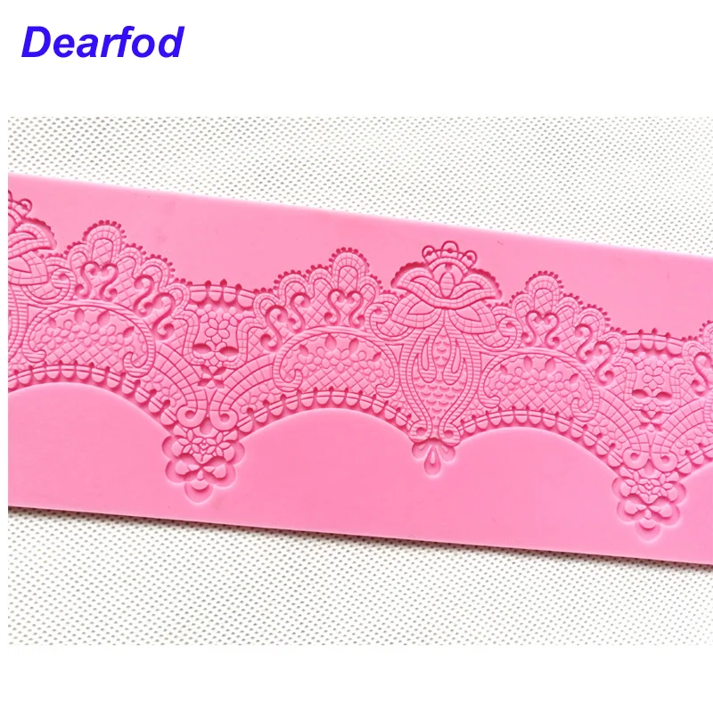

MX142 Flower Pattern Lace Mold Silicone Sugar Lace Pad Cake Brim Decoration Mold Kitchenware DIY Tool