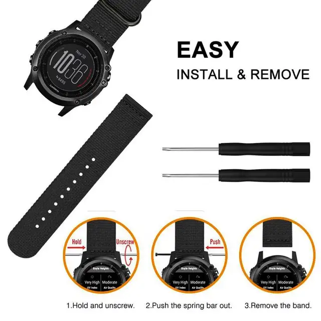 Garmin Fenix 5x Plus Watch Band Nylon Nylon Watchband Watch