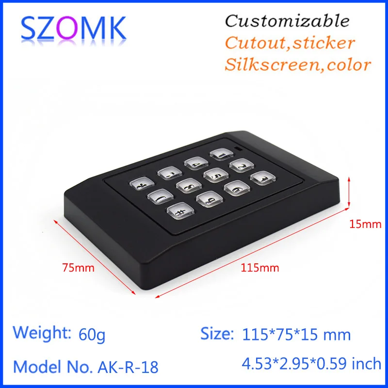 

4 pcs, 115*75*15mm RFID project box plastic enclosure for electronic plastic case szomk instrument enclosure outdoor plastic box