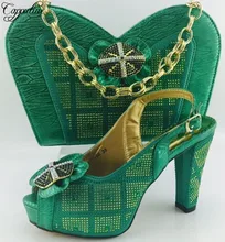 Capputine Fashionable Italy Designer Shoes And Bag Sets New Arrival African Women High Heels Shoe And