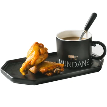 

Italian espresso ceramic cup and saucer set with plate Creative Afternoon Tea Club Western Restaurant Package with snack tray