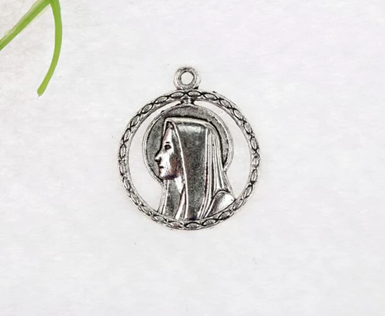 

Vintage Silver Angel Head Charms Pendant For Jewelry Making Bracelet Necklace Crafts Handmade Accessories Gift DIY Hot Sale A965