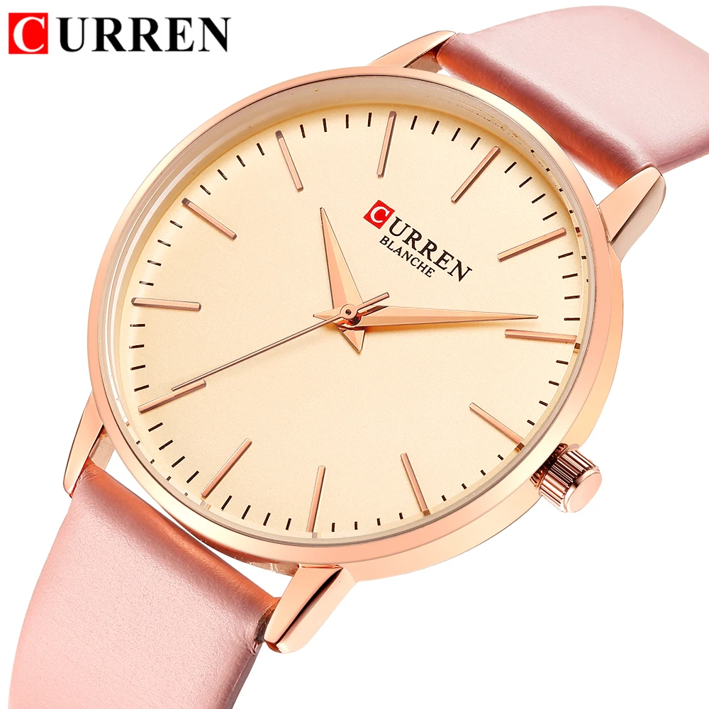 

CURREN Women Watches Top brand Women's Quartz Leather Wrist Watch Girls Ladies Dress Clock Female Watch Relogio Feminino