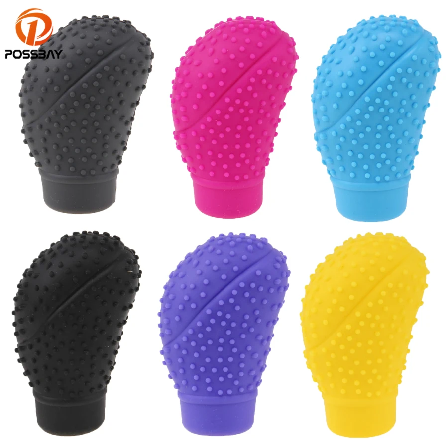 Nonslip Soft Silicone Truck Car Gear Shift Knob Cover Black
