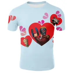 Вторая половина цены Грут Футболка мужская Harajuku футболка homme хлопок с коротким рукавом Повседневная мужская футболка Marvel футболки топы