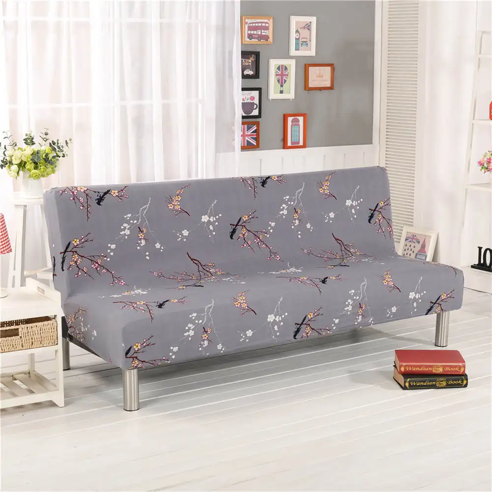 

Polyester All-inclusive Tight Wrap Elastic Sofa Cover Printed Couch Covers Without Armrest Folding Sofa Bed Home Decoration 27