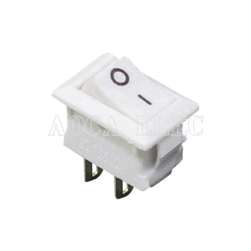 200 шт. KCD5-101 6A 125 В переменного тока SPST 2 Pins ВКЛ-ВЫКЛ микропластиковый кулисный