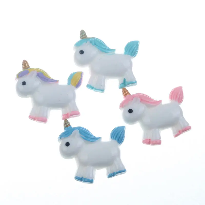 

20Pcs 26x23mm Resin Unicorn Cabochon Flatback Decoration Crafts Embellishments For Scrapbooking Diy Accessories