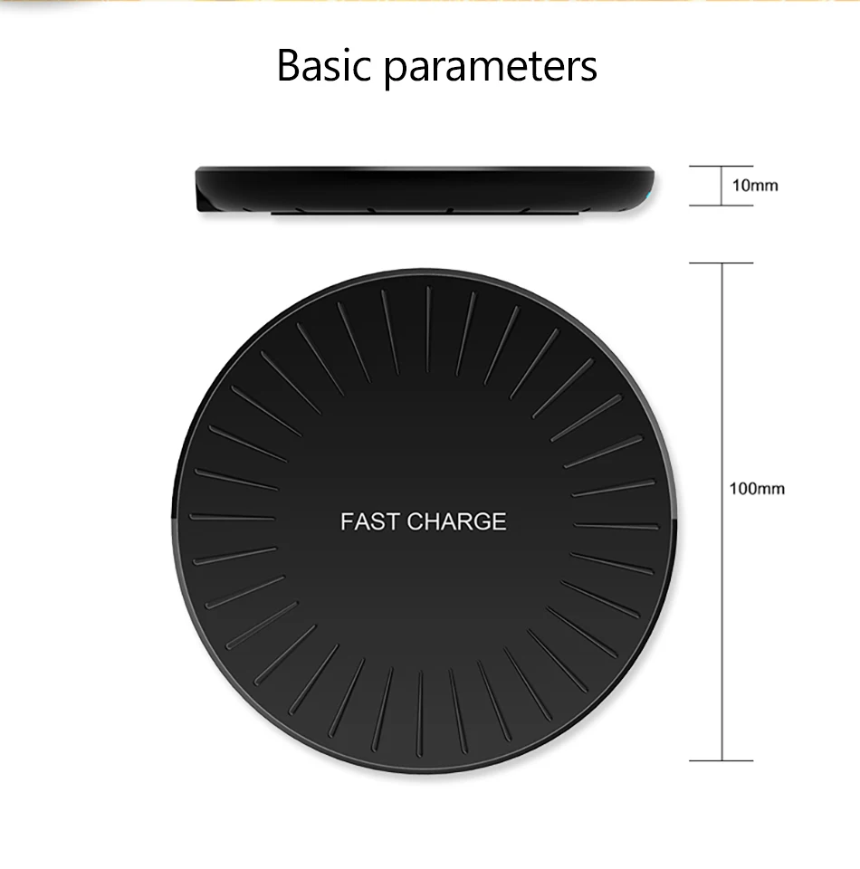 !ACCEZZ Mini 7.5W 10W Fast Qi Wireless Charge For iPhone X 8 8 Plus Quick Charging For Samsung Galaxy Note 8 5 Universal Charger (2)