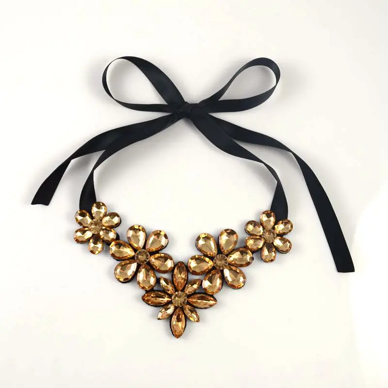 Leanzni модный цветок, тип акриловой смолы завязывается, ожерелье «меч», женщина, аксессуары для одежды, подарки - Окраска металла: ES17030834