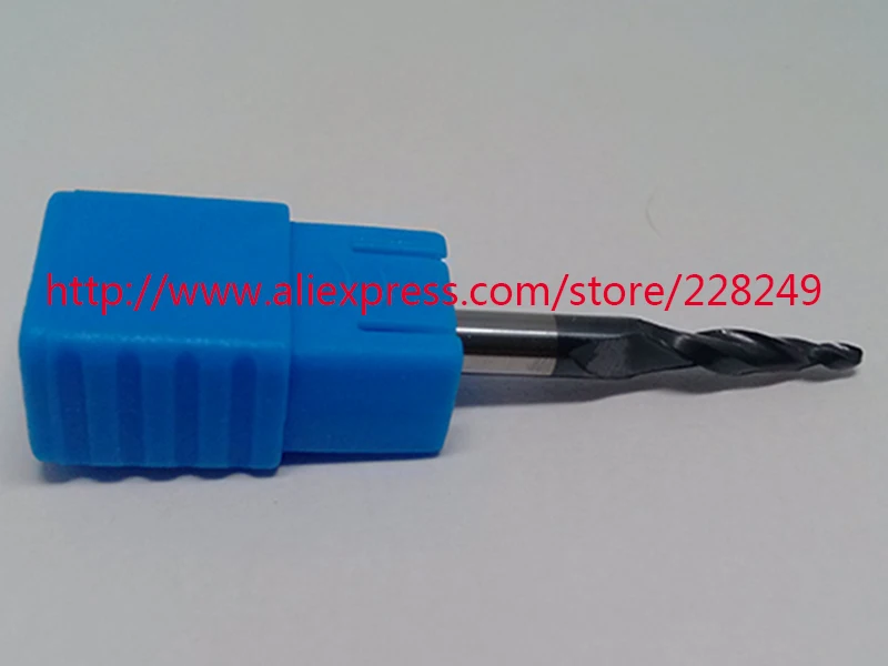 1 шт. R0.75 * D4 15 50L 2F HRC55 твердосплавные конические концевые фрезы с твердосплавным